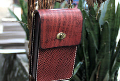 Handmade vintage rustic cute leather crossbody phone Shoulder Bag for girl women - EverHandmade