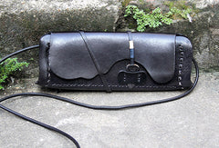 Handmade women vintage leather small clutch crossbody Shoulder Bag for girl - EverHandmade