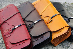 Handmade women vintage leather small clutch crossbody Shoulder Bag for girl - EverHandmade