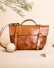 Genuine Leather Handbag Messenger Bag Crossbody Bag Shoulder Bag Purse For Women - EverHandmade