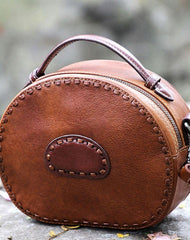 Handmade handbag purse leather crossbody bag purse shoulder bag for women