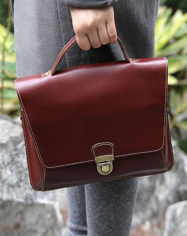 Handmade handbag briefcase satchel purse leather crossbody bag shoulder bag women - EverHandmade