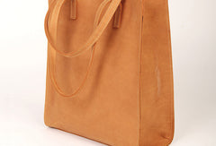 Yellow----Handmade vintage rustic leather normal tote bag shoulder bag handbag for women