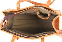 Handmade vintage womens leather tote bag shoulder bag for women - EverHandmade