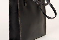 Black----Handmade vintage rustic leather normal tote bag shoulder bag handbag for women