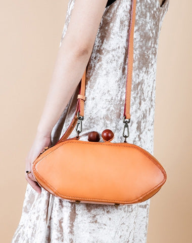 Handmade Genuine Leather Clutch Bag Crossbody Bag Shoulder Bag Purse For Women - EverHandmade