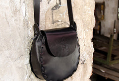 Handmade vintage rustic retro leather crossbody Shoulder Bag for girl women lady - EverHandmade