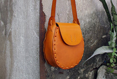 Handmade vintage rustic retro leather crossbody Shoulder Bag for girl women lady - EverHandmade