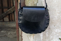 Handmade vintage rustic retro leather crossbody Shoulder Bag for girl women lady - EverHandmade