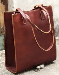 Handmade vintage womens leather tote bags shoulder bag for women