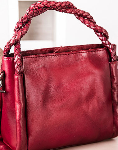 Handmade vintage handbag tote bag leather crossbody bag purse shoulder bag women - EverHandmade
