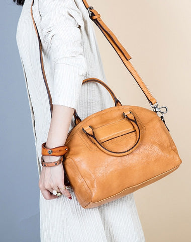 Handmade Genuine Leather Handbag Shopper Bag Crossbody Bag Shoulder Bag Purse For Women - EverHandmade