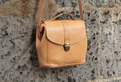 Handmade vintage leather messenger crossbody Shoulder Bag for girl women lady - EverHandmade