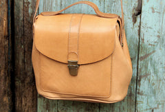 Handmade vintage leather messenger crossbody Shoulder Bag for girl women lady - EverHandmade