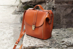 Handmade vintage leather messenger crossbody Shoulder Bag for girl women lady - EverHandmade