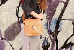 Handmade vintage leather messenger crossbody Shoulder Bag for girl women lady - EverHandmade