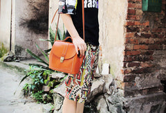 Handmade vintage leather messenger crossbody Shoulder Bag for girl women lady - EverHandmade