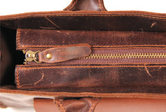 Handmade vintage rustic modern dark brown leather shoulder bag handbag for women - EverHandmade