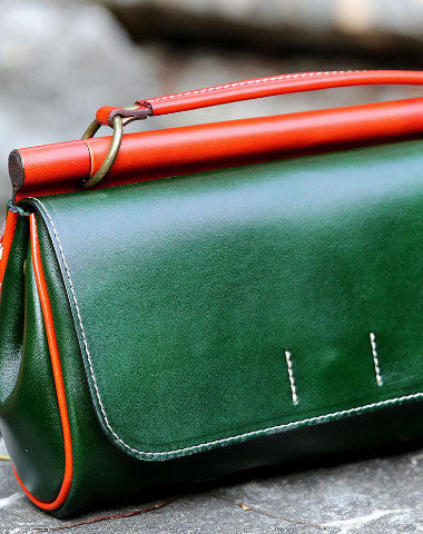 Handmade Leather Vintage Small Shoulder Bag purse crossbody bag for women - EverHandmade