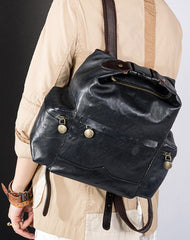 Handmade Genuine Cute Leather Backpack Bag Shoulder Bag Leather Purse For Women - EverHandmade