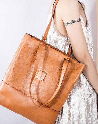 Handmade Genuine Leather Handbag Tote Purse Handbag Shoulder Bag Purse For Women - EverHandmade