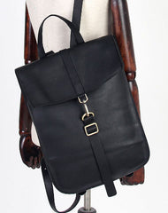 Handmade Leather cute backpack bag shoulder bag black women leather purse