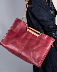 Handmade Genuine Leather Handbag Bag Shoulder Bag Shopper Bag Purse For Women - EverHandmade