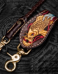Cool Leather Braided Biker Chain Carp Wallet Chain for Chain Wallet Biker Wallet