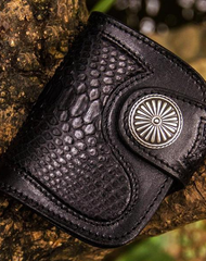 snake skin wallet​ Handmade Leather Wallet Biker Wallet Snake Skin Wallet Cool Wallets for Men Biker Chain Wallet