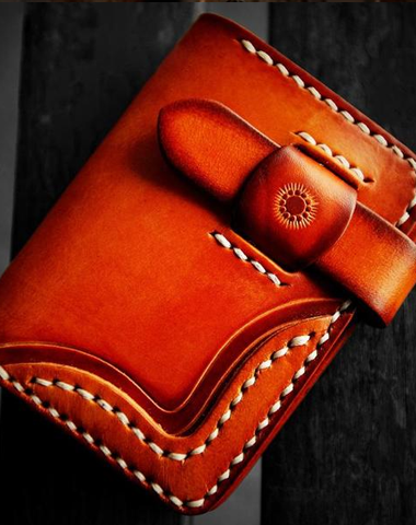 Handmade Leather Mens Cool billfold Wallet Card Holder Small Card Small Wallets for Men