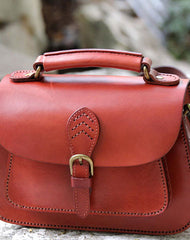 Handmade Womens Leather Satchel Handbags Purse Shoulder Bag for Women - EverHandmade