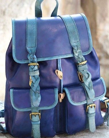 Handmade Leather backpack bag shoulder bag for women leather purse - EverHandmade