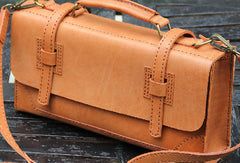 Handmade vintage leather messenger crossbody Shoulder Bag for girl women lady - EverHandmade