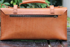 Handmade vintage leather messenger crossbody Shoulder Bag for girl women lady - EverHandmade