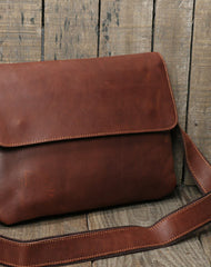 Genuine Leather messenger bag clutch leather men phone pad zip clutch vintage wallet for men - EverHandmade