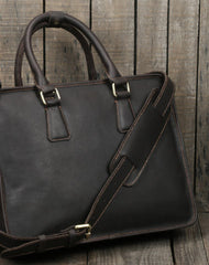 Vintage leather mens Briefcase laptop Briefcase Shoulder bag for Men