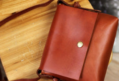 Handmade rustic leather Satchel School crossbody Shoulder Bag for women - EverHandmade