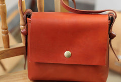 Handmade rustic leather Satchel School crossbody Shoulder Bag for women - EverHandmade