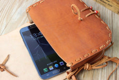 Handmade shoulder bag leather Satchel School crossbody Shoulder Bag for women - EverHandmade