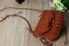 Handmade shoulder bag leather Satchel School crossbody Shoulder Bag for women - EverHandmade