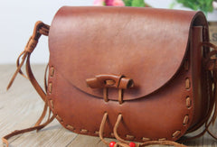 Handmade shoulder bag leather Satchel School crossbody Shoulder Bag for women - EverHandmade