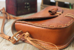 Handmade shoulder bag leather Satchel School crossbody Shoulder Bag for women - EverHandmade