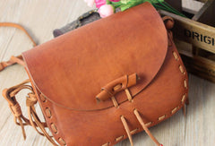 Handmade shoulder bag leather Satchel School crossbody Shoulder Bag for women - EverHandmade