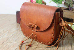 Handmade shoulder bag leather Satchel School crossbody Shoulder Bag for women - EverHandmade