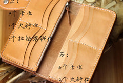 leather biker wallet Handmade biker wallet floral tooled leather biker wallet hand tooled leather wallet chian wallet