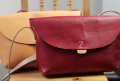 Handmade retro vintage rustic leather crossbody messenger Shoulder Bag for girl women - EverHandmade