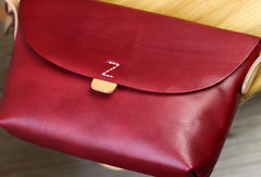 Handmade retro vintage rustic leather crossbody messenger Shoulder Bag for girl women - EverHandmade
