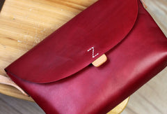 Handmade retro vintage rustic leather crossbody messenger Shoulder Bag for girl women