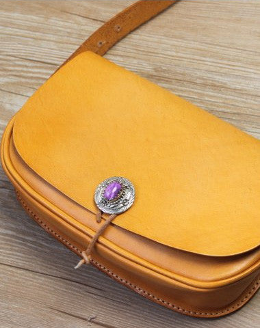 Handmade shoulder bag leather Satchel School Shoulder Bag crossbody for women - EverHandmade