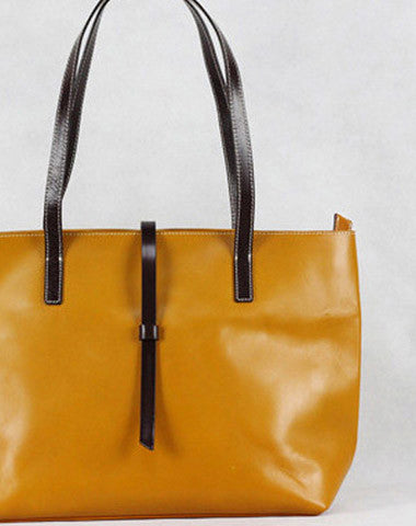 Handmade Leather bag tote shoulder bag black for women leather tote bag - EverHandmade